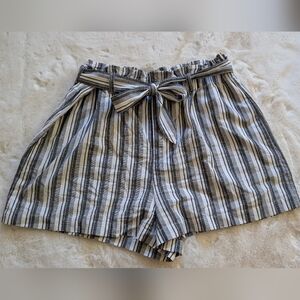 Express High Waisted Paper Bag Shorts